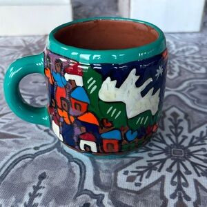 Colorful Ceramic Mug with Artistic Design